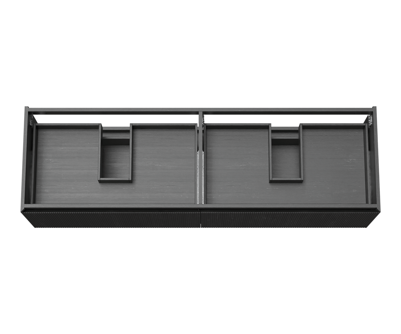 Balmani Fila zwevende wastafelonderkast 180 x 55 cm zwarte eik 4 lades