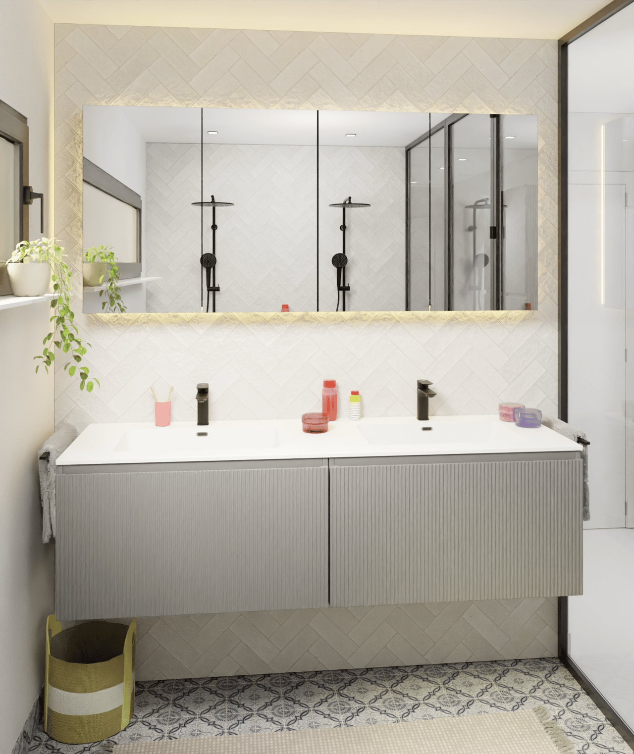 Luca Varess LED luminaire pour armoire de toilette 170 x 75 cm