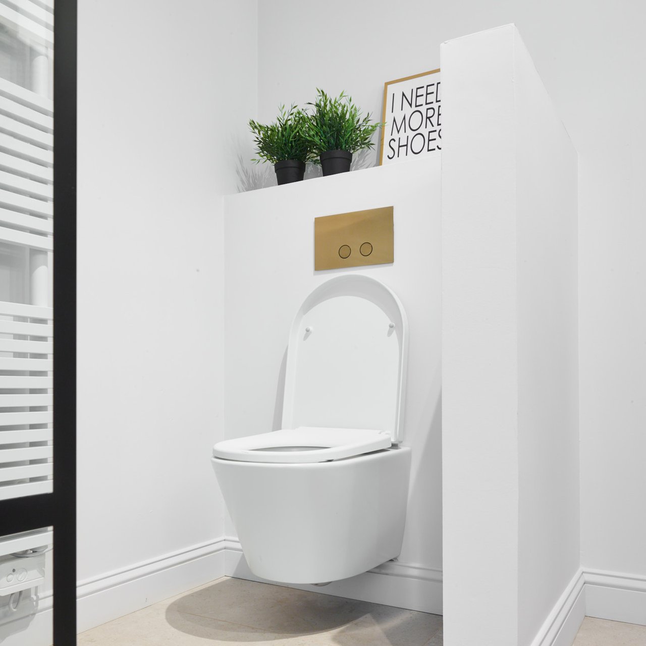 Perola bedieningspaneel Brushed Gold voor UP320 of UP720 inbouwreservoir