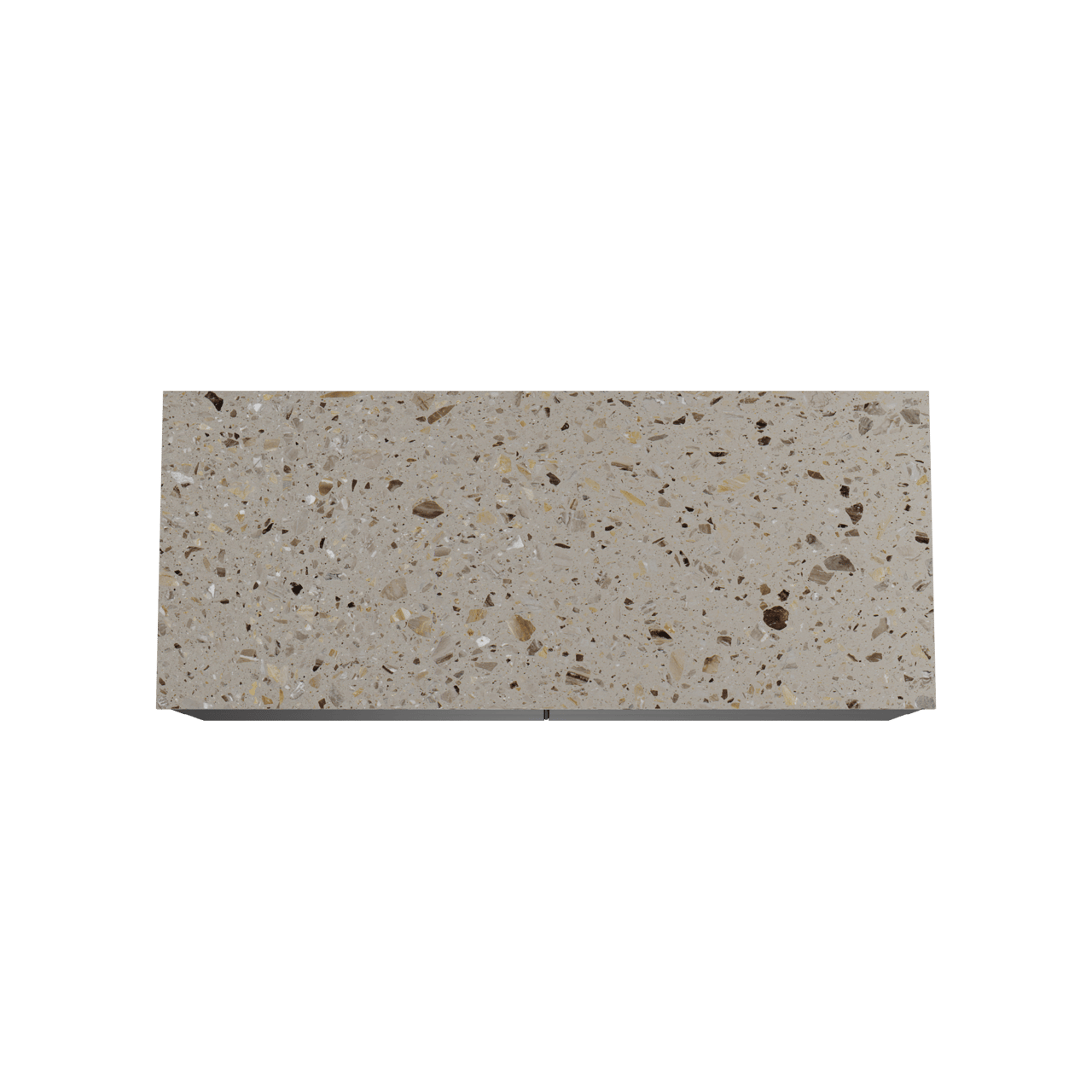 Balmani Mitra meuble salle de bains suspendu 135 x 55 cm noir mat avec Stretto tablette simple ou double en terrazzo greige terrazzo