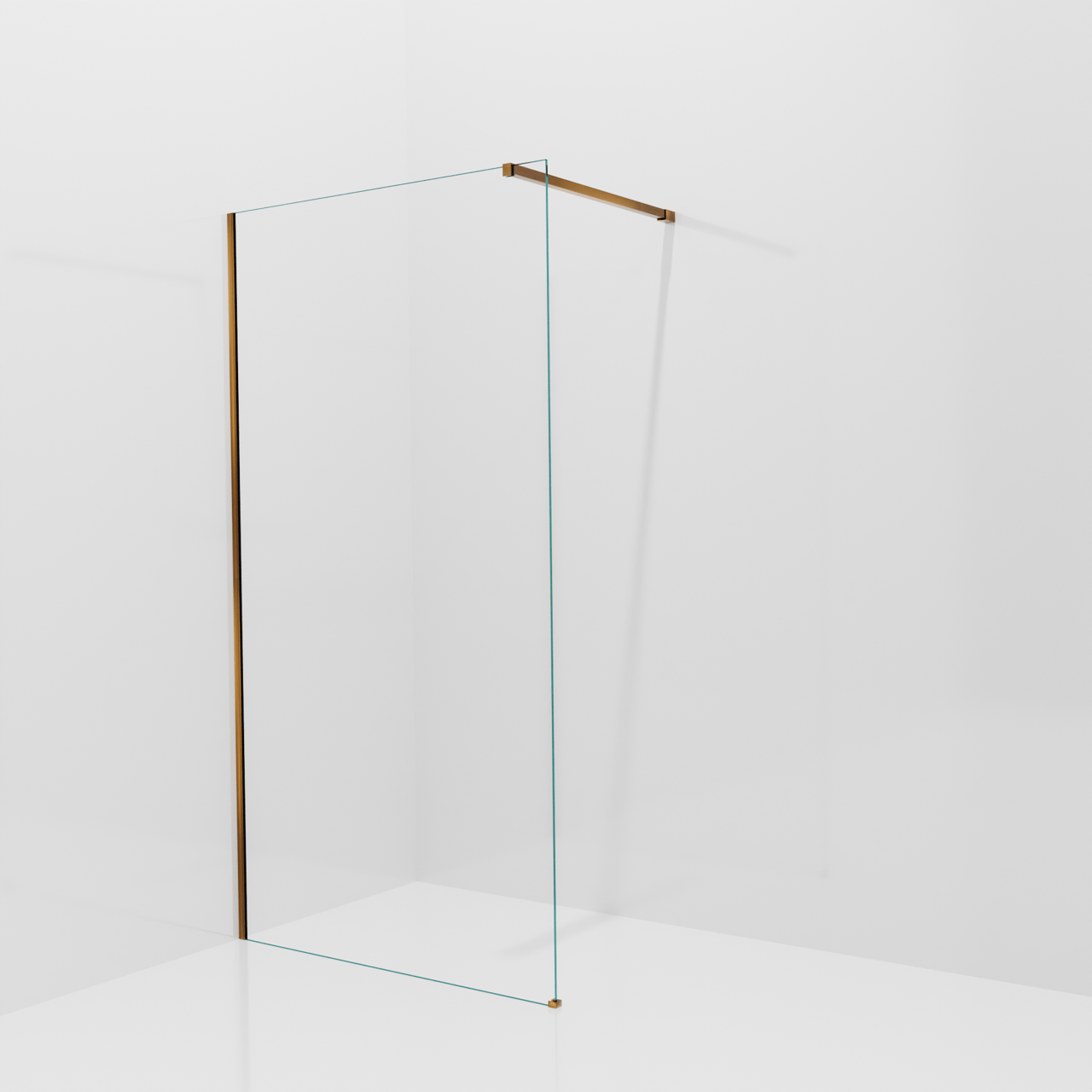 Balmani Modular douche à l'italienne: 110 x 200 cm, Verre transparent, avec coating, Profil Brushed Rosegold