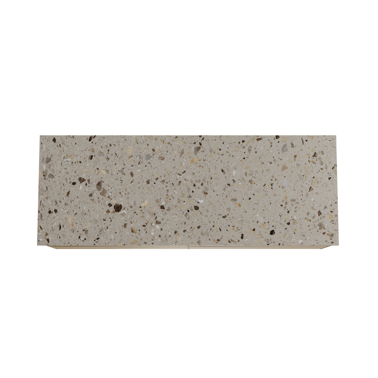 Balmani Mitra meuble salle de bains suspendu 150 x 55 cm chêne brut avec Stretto tablette simple ou double en terrazzo greige terrazzo