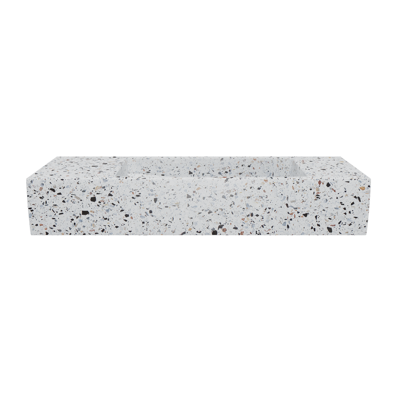 Balmani Mood fonteintje 55 x 20 cm Bianco Nero Terrazzo