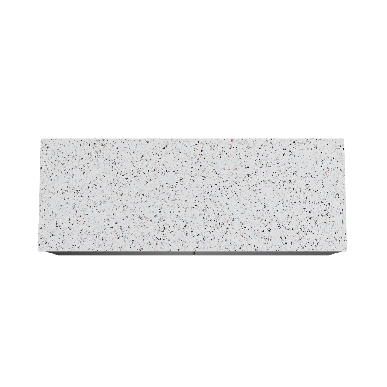 Balmani Mitra meuble salle de bains suspendu 150 x 55 cm noir mat avec Stretto tablette simple ou double en blanc/noir mat terrazzo