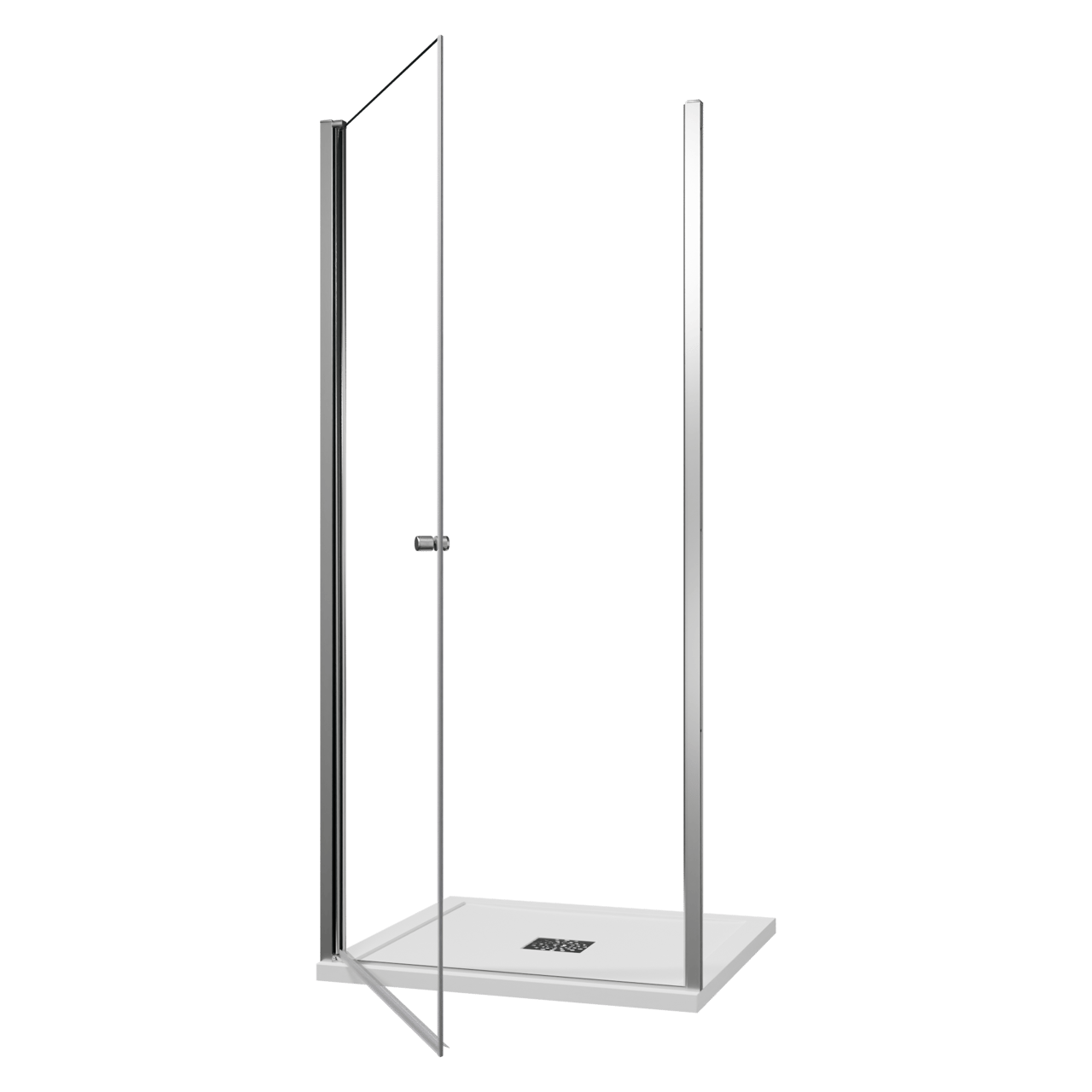 Luca Varess Kuresa douche draaideur 95 x 200 cm helder glas glanzend chroom profiel