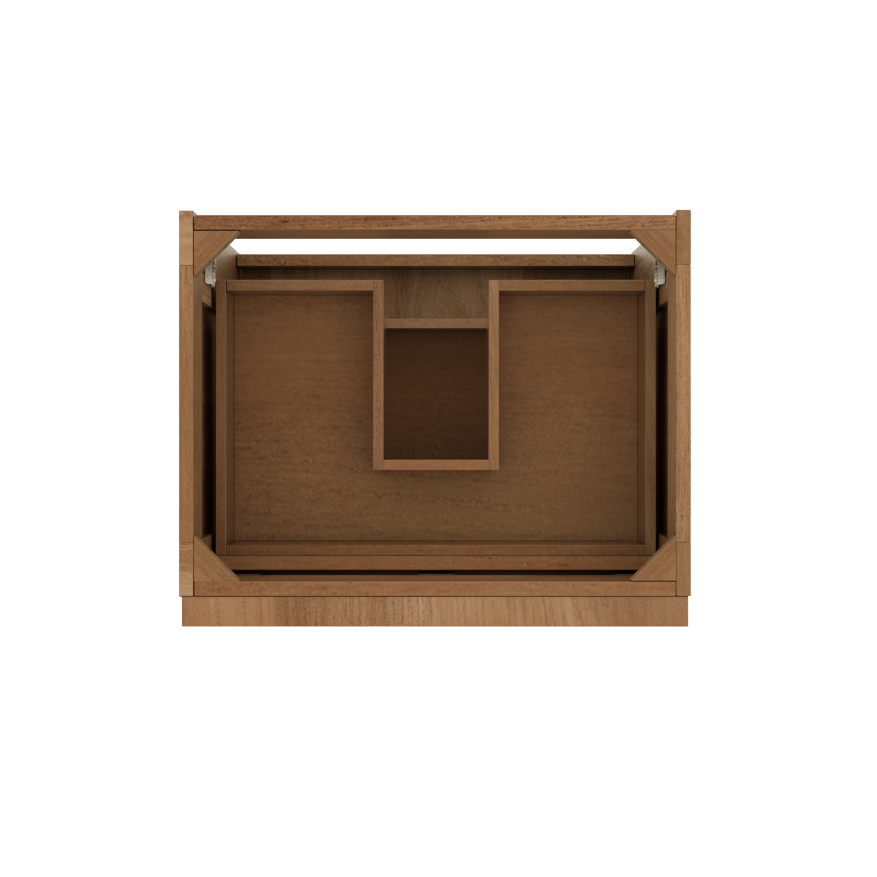 Balmani Forma meuble sous-lavabo suspendu 67,5 x 55 cm teck 2 tiroirs