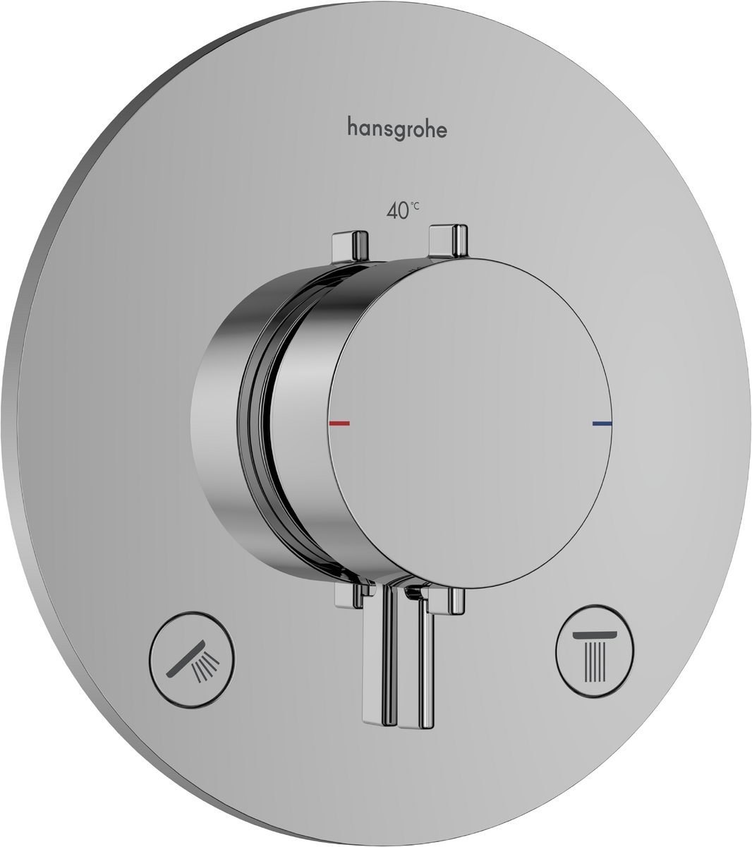 Hansgrohe Ecostat Comfort S inbouw thermostaat 2 uitgangen glanzend chroom