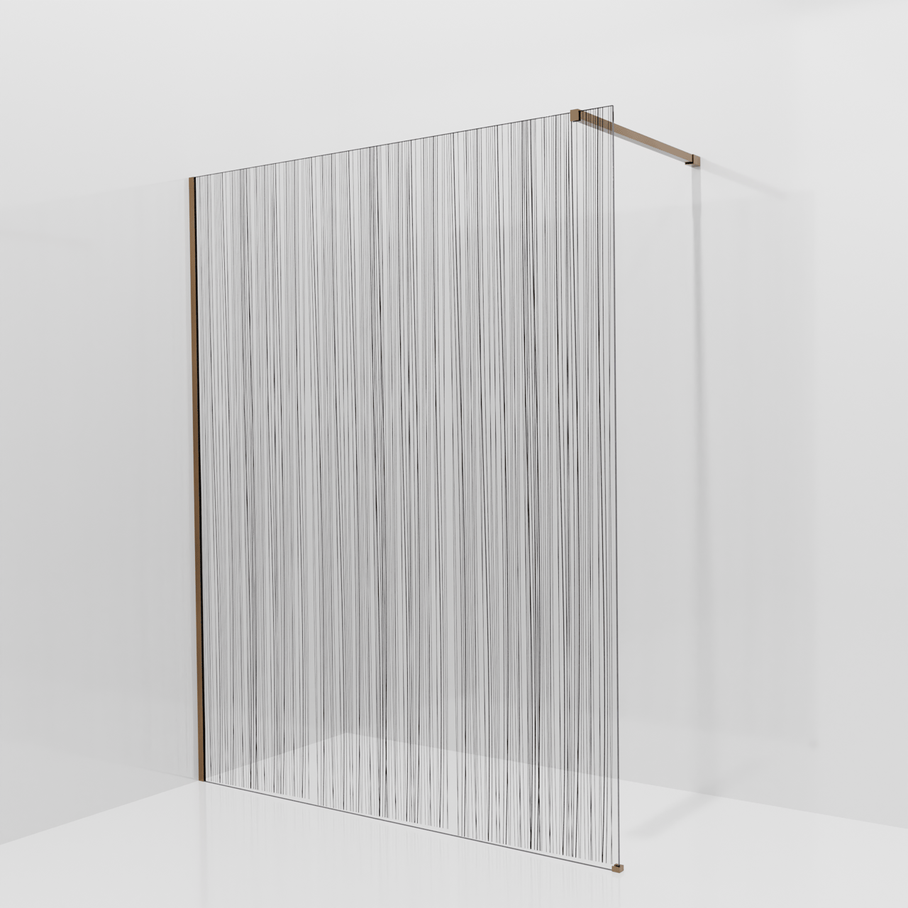 Balmani Modular inloopdouche: 160 x 200 cm, Mikado, Brushed Rosegold profielen