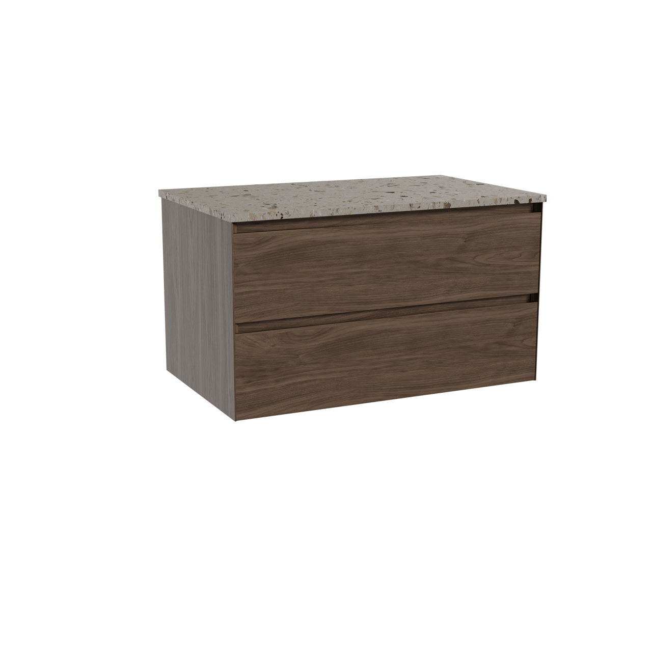 Balmani Mitra Badmöbel mit Stretto Waschtischplatte für Aufsatzwaschbecken