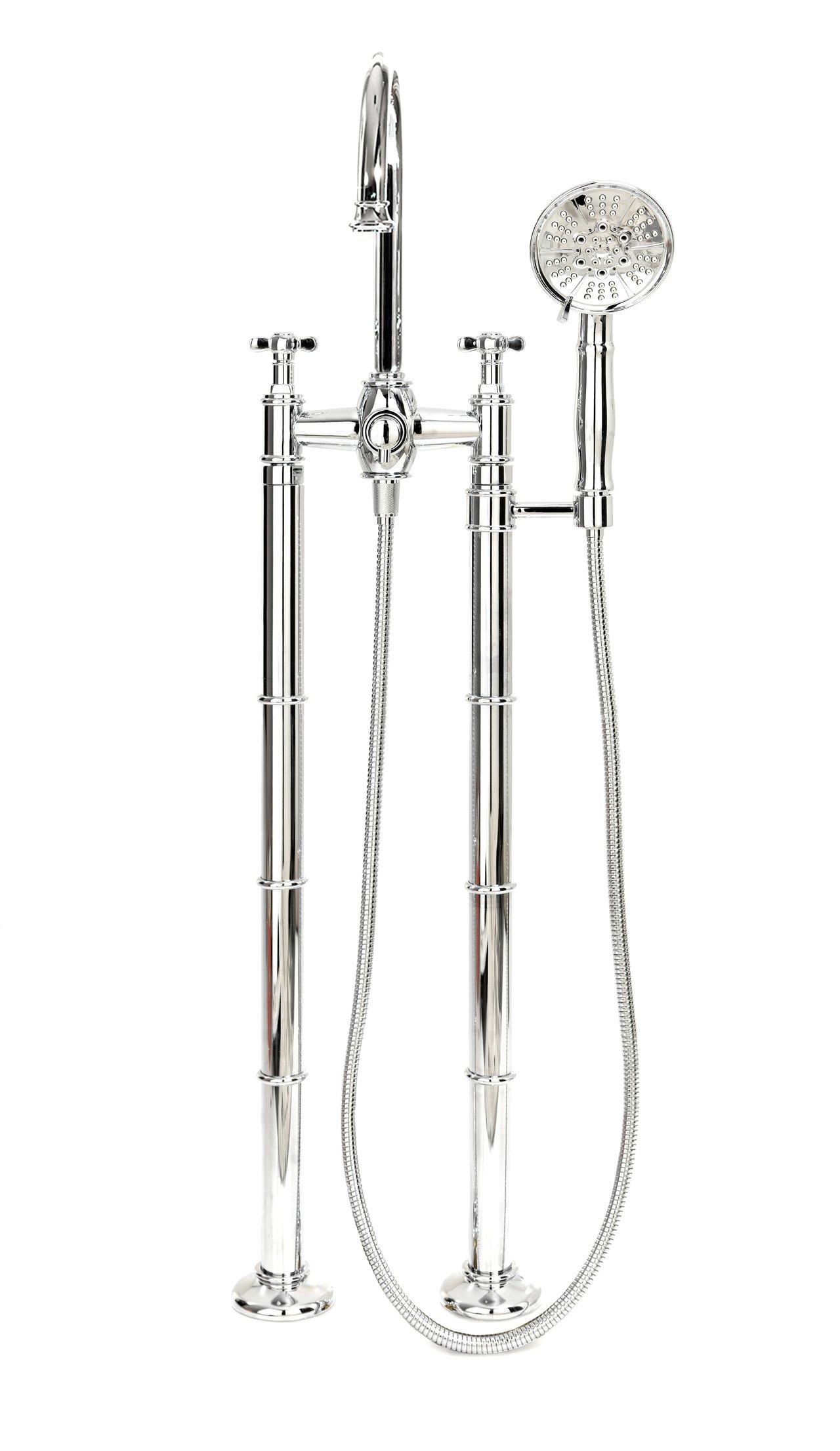 House of Ascott Westminster robinet baignoire îlot avec douchette chrome brillant