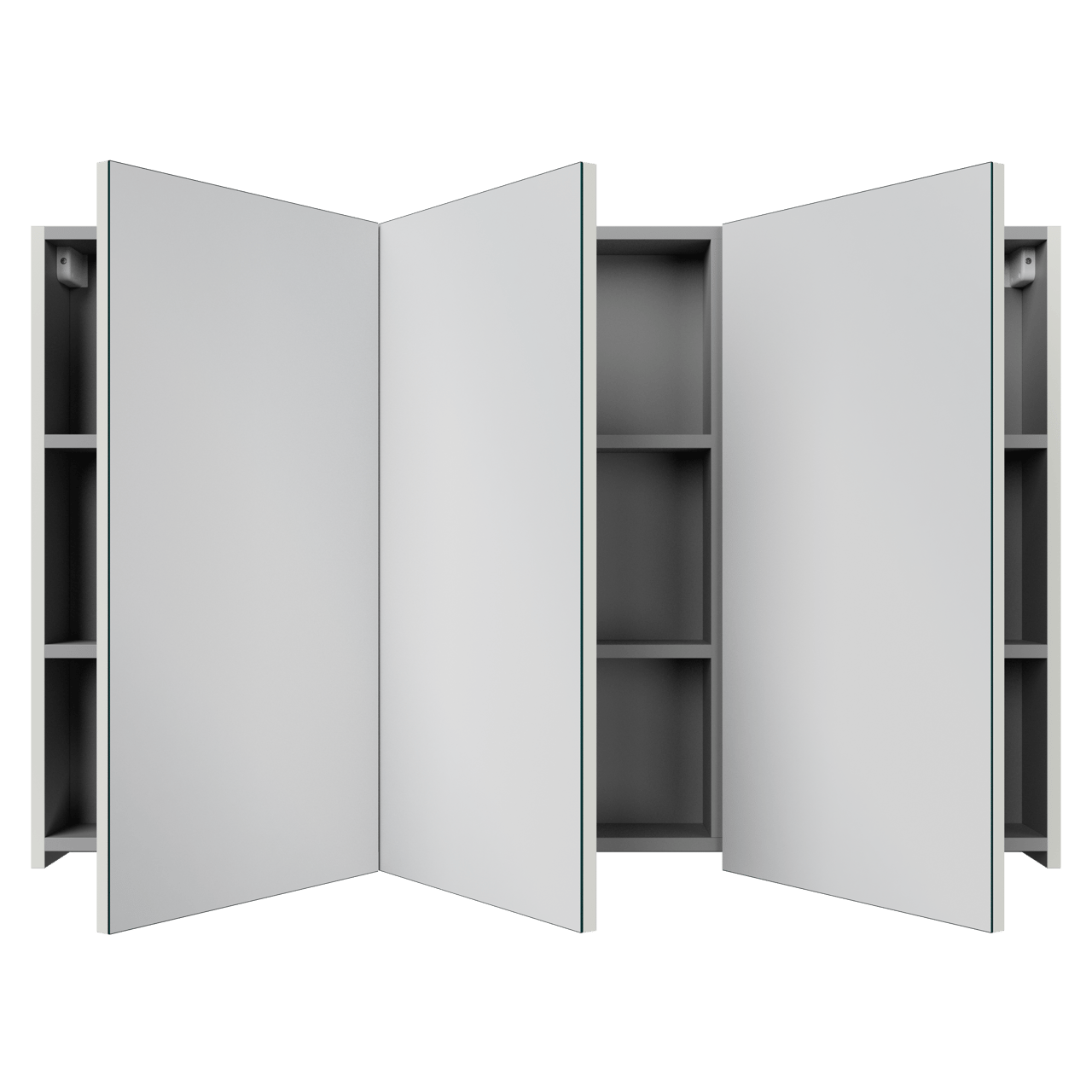 Linie Montro Spiegelschrank Bad: 120 x 75 cm, Greige