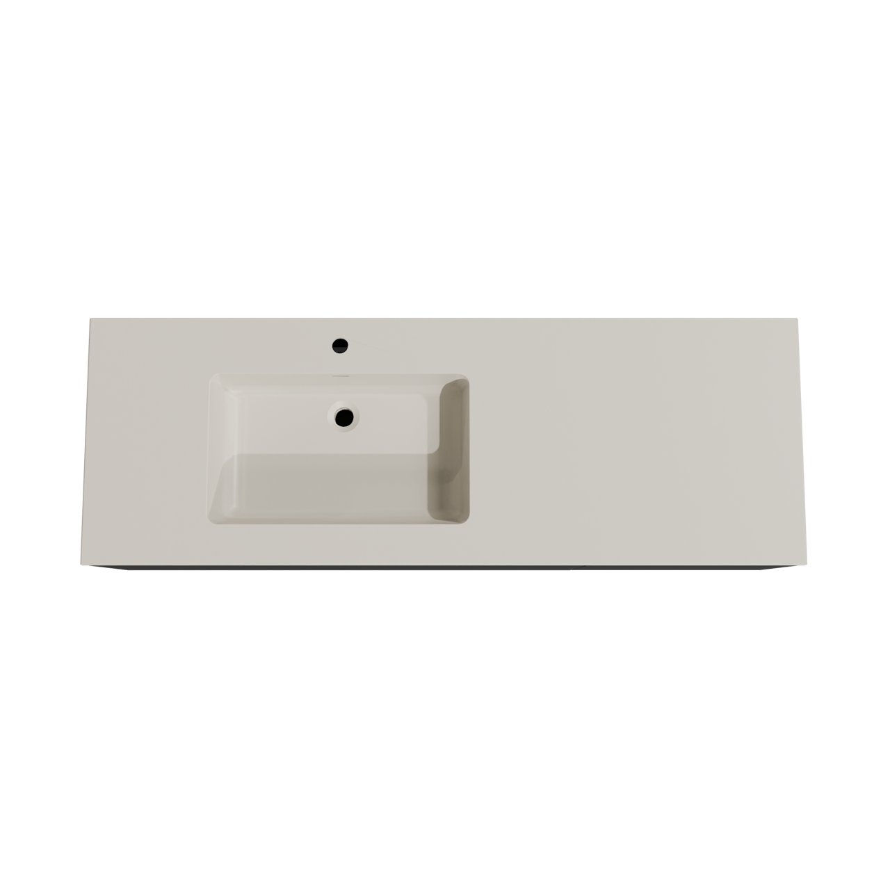 Storke Edge hängendes Möbelstück Set: 150 x 52 cm, Schwarz matt, mit Diva Waschtisch links, Top Solid Seidengrau