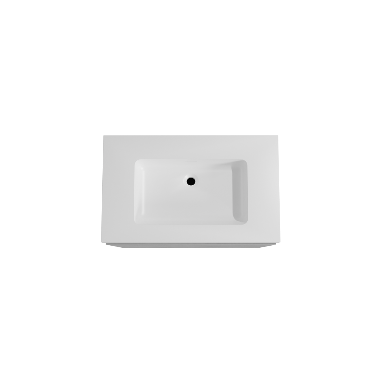 Storke Edge staand badmeubel 85 x 52 cm beton donkergrijs met Mata High enkele wastafel in solid surface mat wit