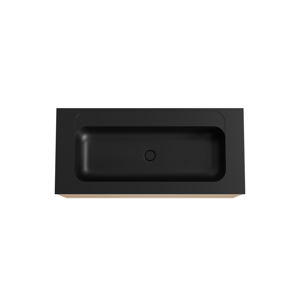 Balmani Mitra meuble salle de bains suspendu 120 x 55 cm chêne naturel avec Tablo Strada lavabo simple pour 2 trous de robinet en marbre composite noir mat