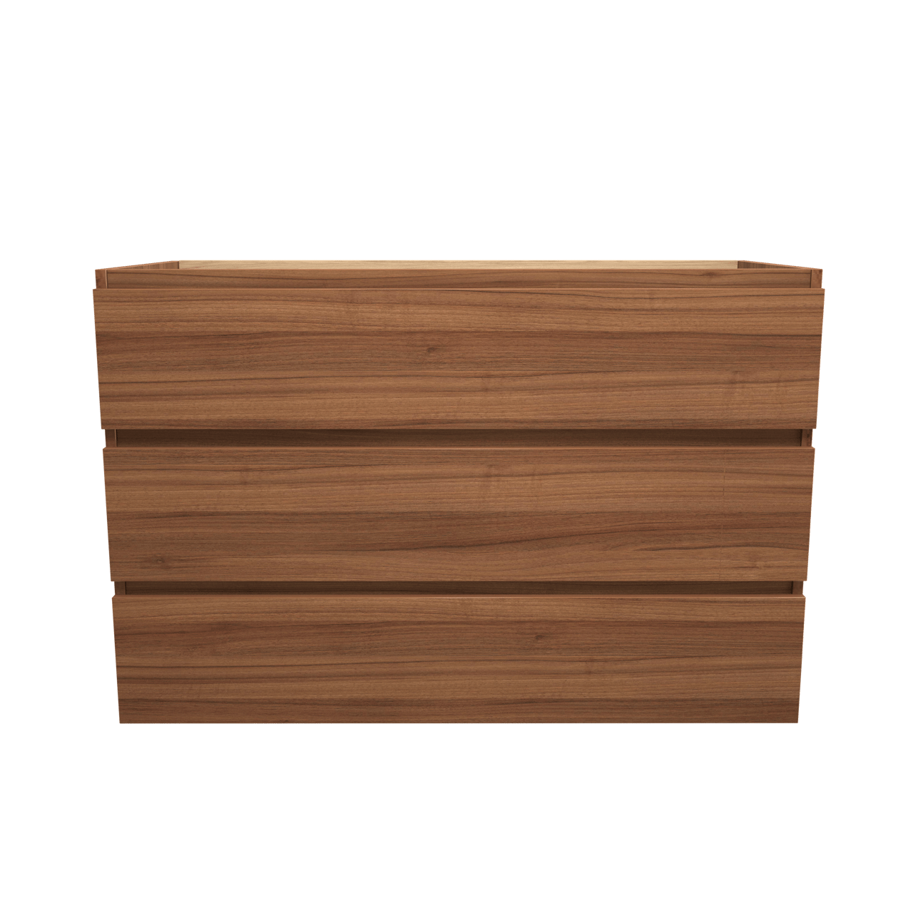 Balmani Lucida stehender Bad-Unterschrank, 120 x 55 cm, Nussbaum, 3 Schubladen