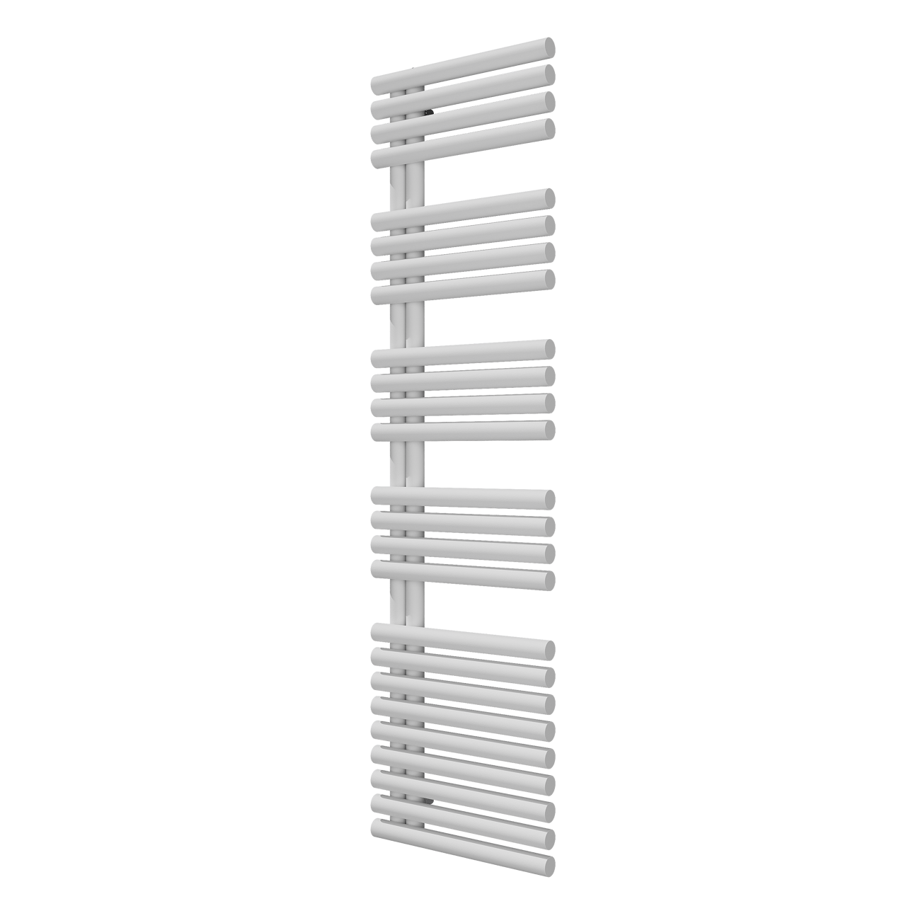 Vipera Avila enkele handdoekradiator 50 x 187 cm centrale verwarming mat wit middenaansluiting 1204W