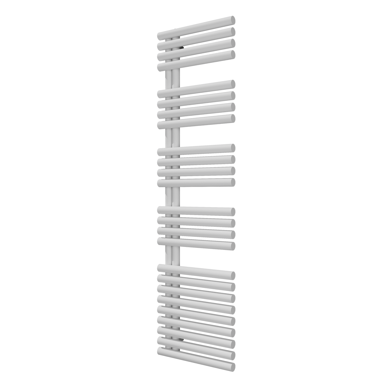 Vipera Avila enkele handdoekradiator 50 x 187 cm centrale verwarming mat wit middenaansluiting 1204W