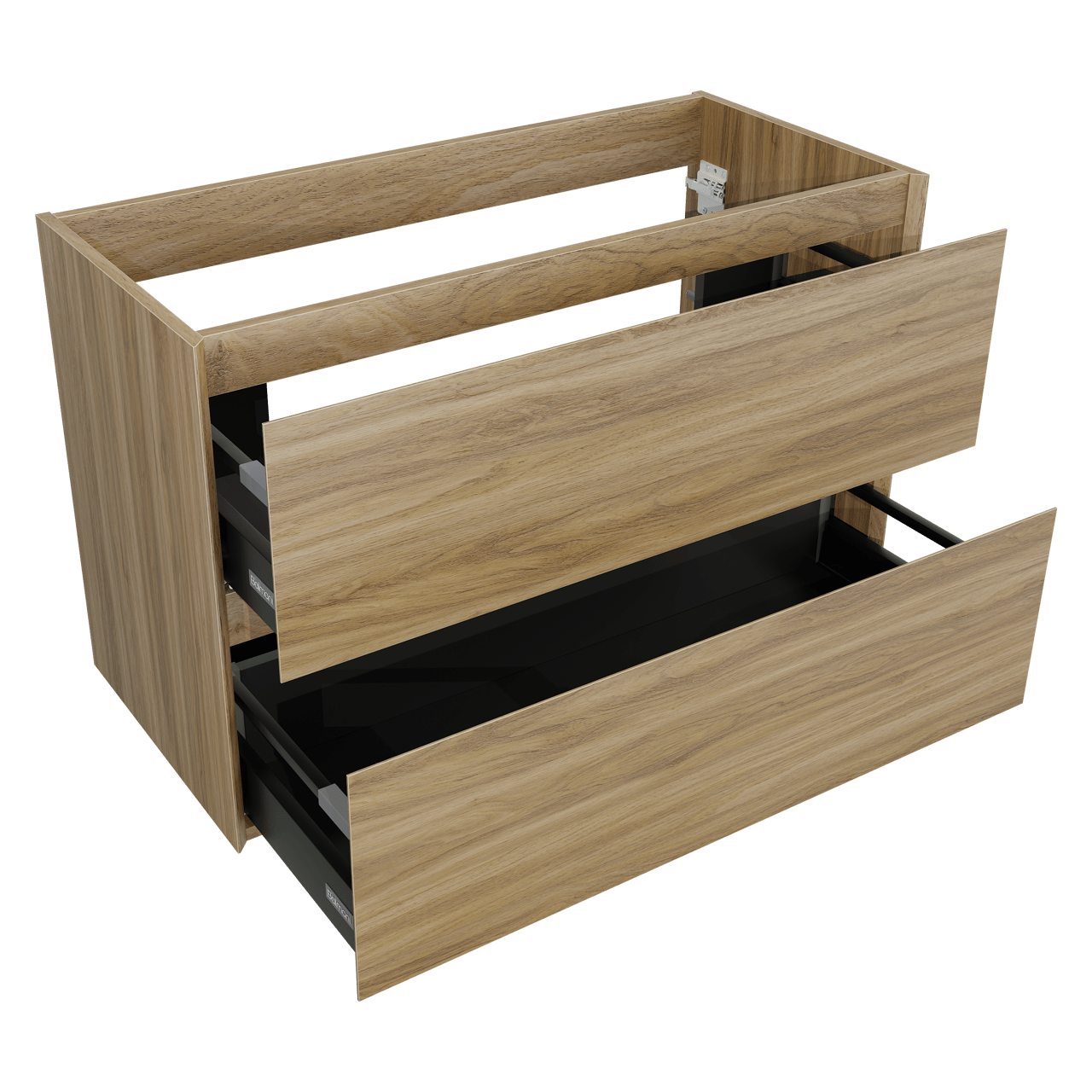 Balmani Mitra Compact hängendes möbelstück Waschtischunterschränke 100 x 46 cm wildeiche 2 Schubladen
