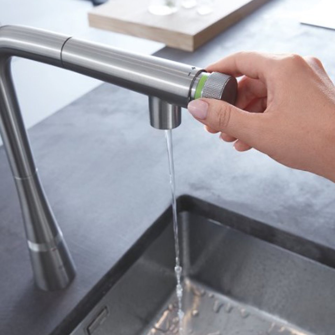Grohe Essence SmartControl robinet de cuisine avec douchette extractible chrome brillant