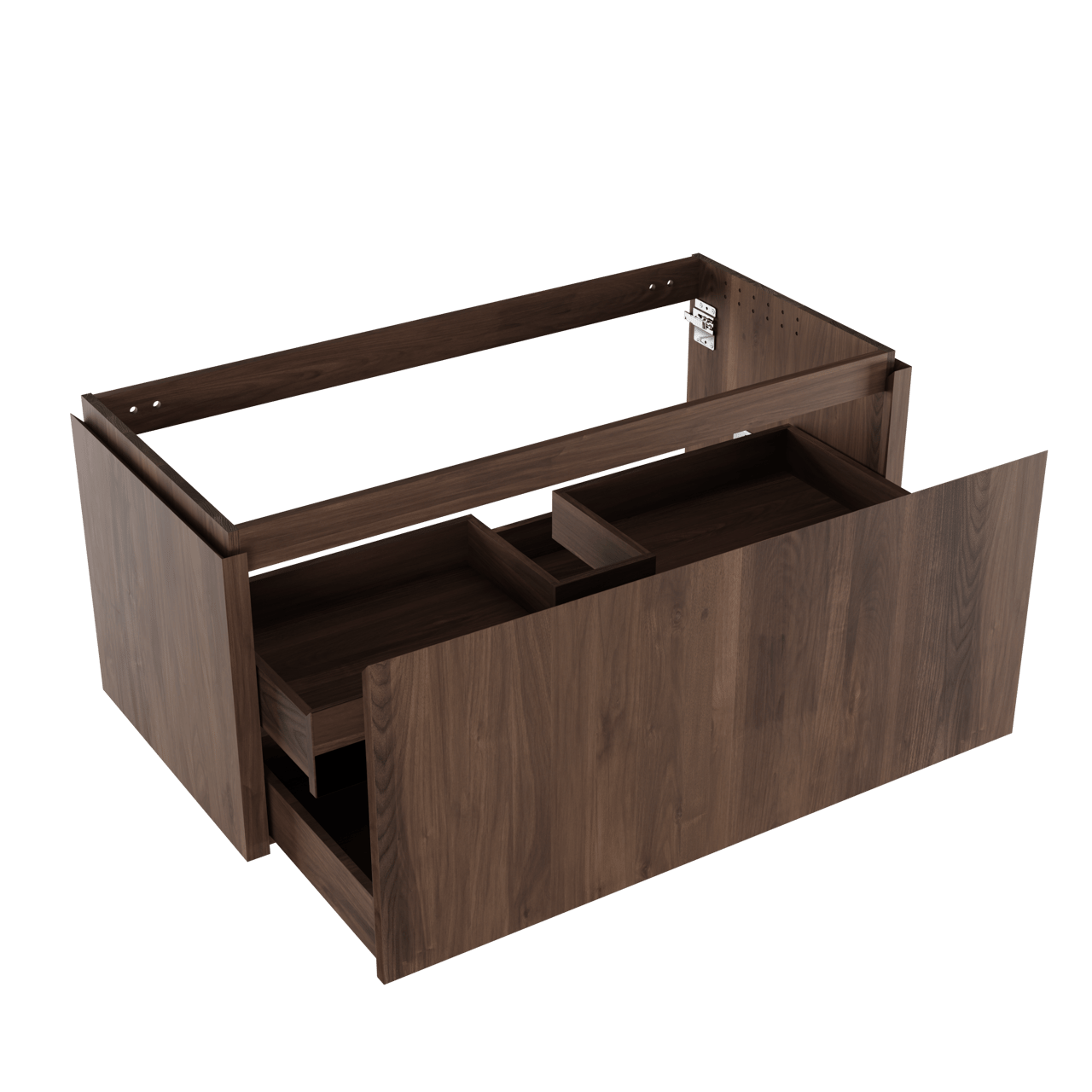 Balmani Eclips meuble sous-lavabo suspendu 120 x 55 cm Noyer américain 2 tiroirs