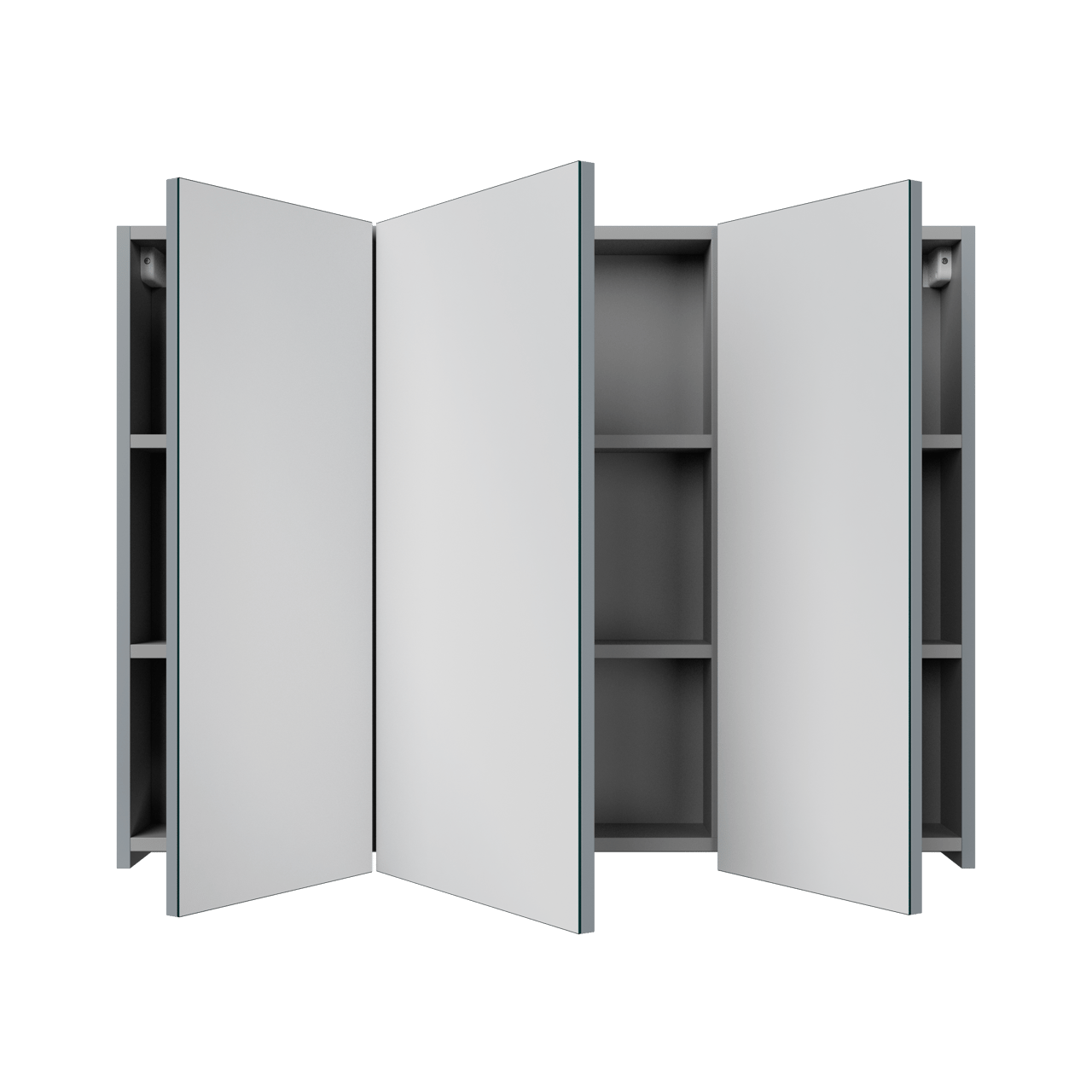 Linie Montro spiegelkast 100 x 75 cm blauw antraciet