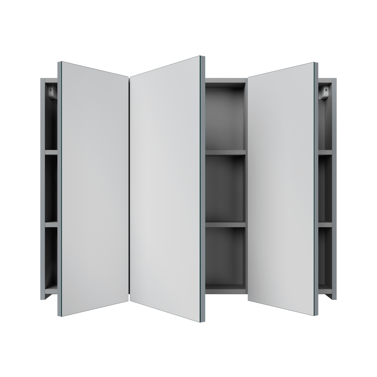 Linie Montro spiegelkast 100 x 75 cm blauw antraciet