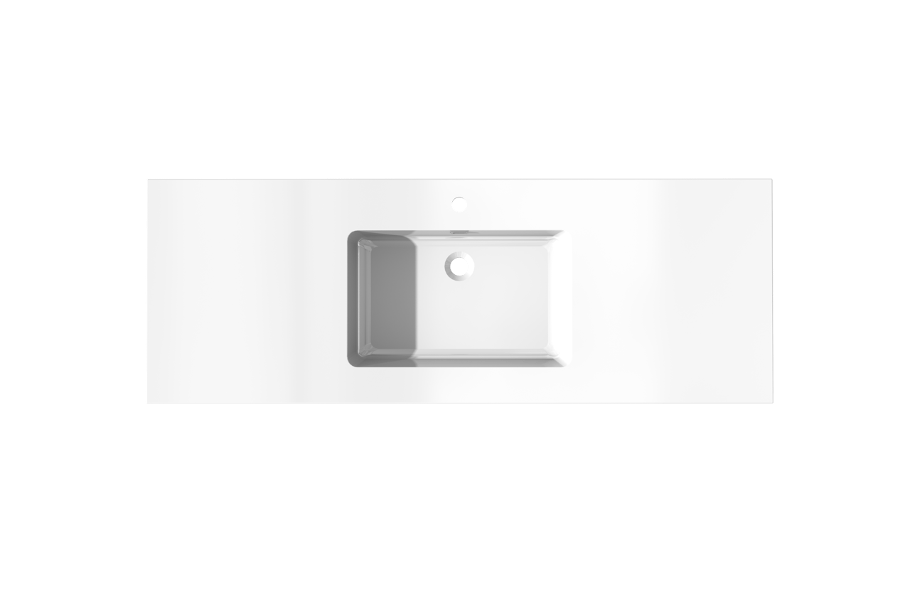 Storke Diva Einzelwaschtisch, Marmorkomposit glänzend, 145 x 52 cm