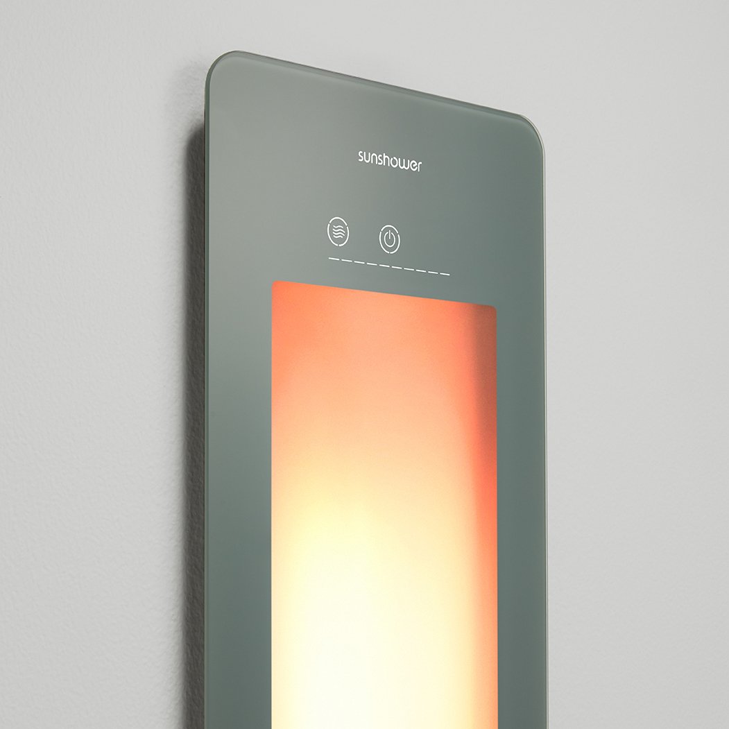 NON DISPONIBLE EN FRANCE - Sunshower Plus L encastrable en organic grey avec lumière infrarouge et UV