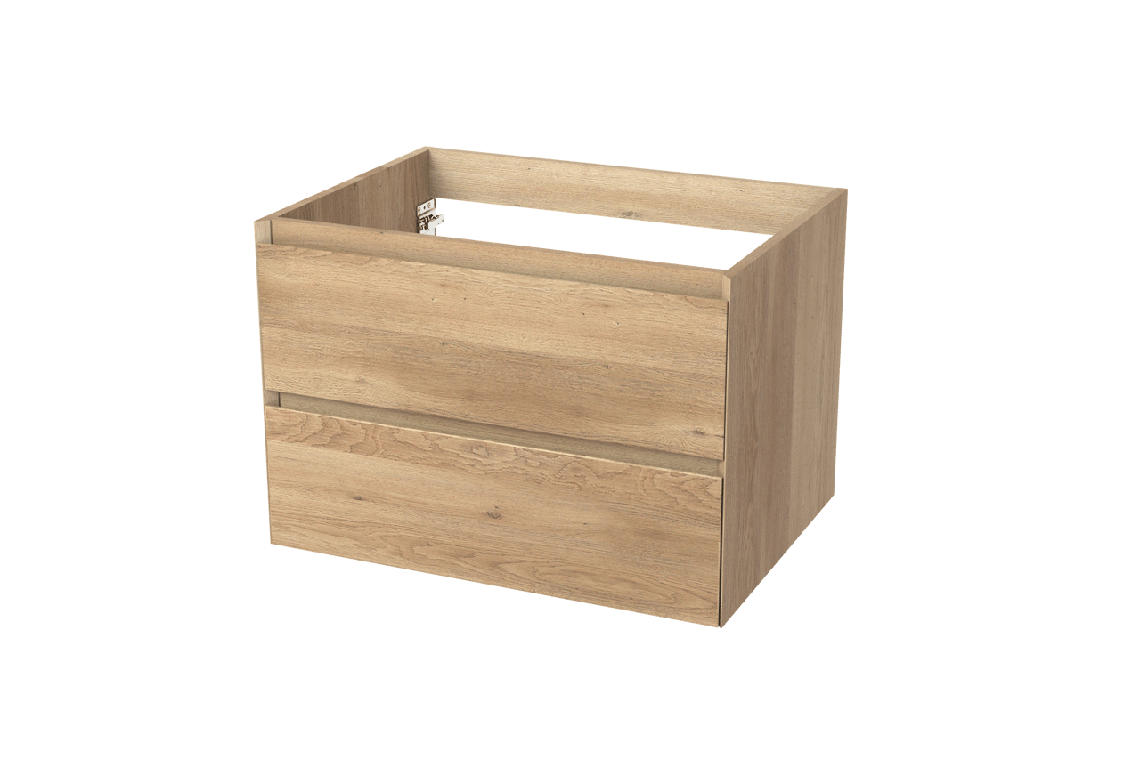 Balmani Mitra meuble sous-lavabo suspendu 75 x 55 cm chêne naturel 2 tiroirs