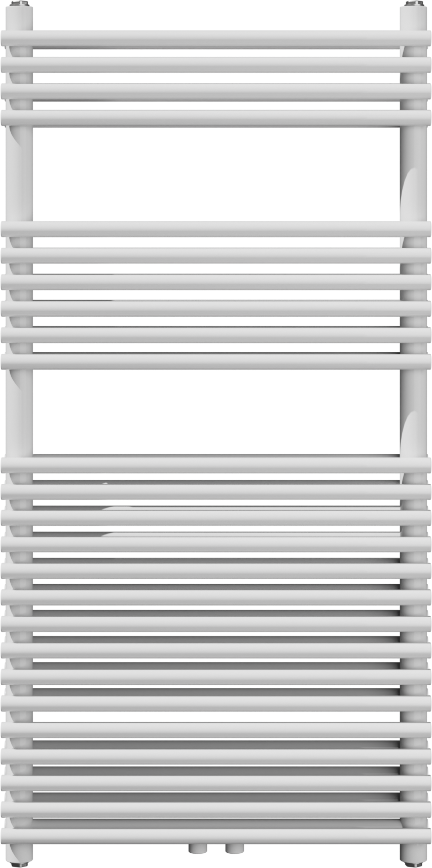 Vipera Alegria dubbele handdoekradiator 60 x 120 cm centrale verwarming Glanzend Wit zij- en middenaansluiting 1.327W