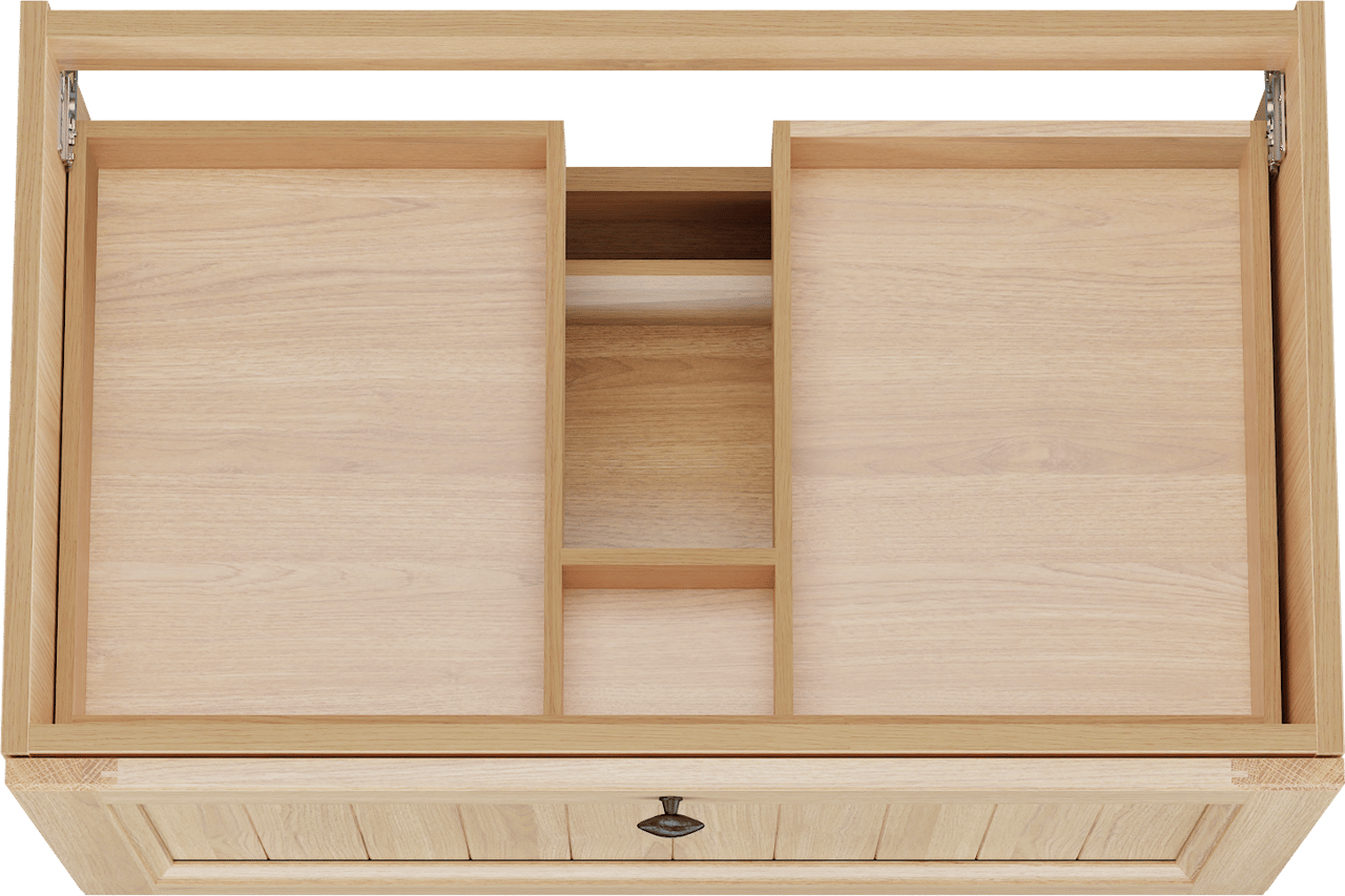 Balmani Lemon meuble sous-lavabo suspendu 90 x 55 cm Placage chêne naturel 2 tiroirs