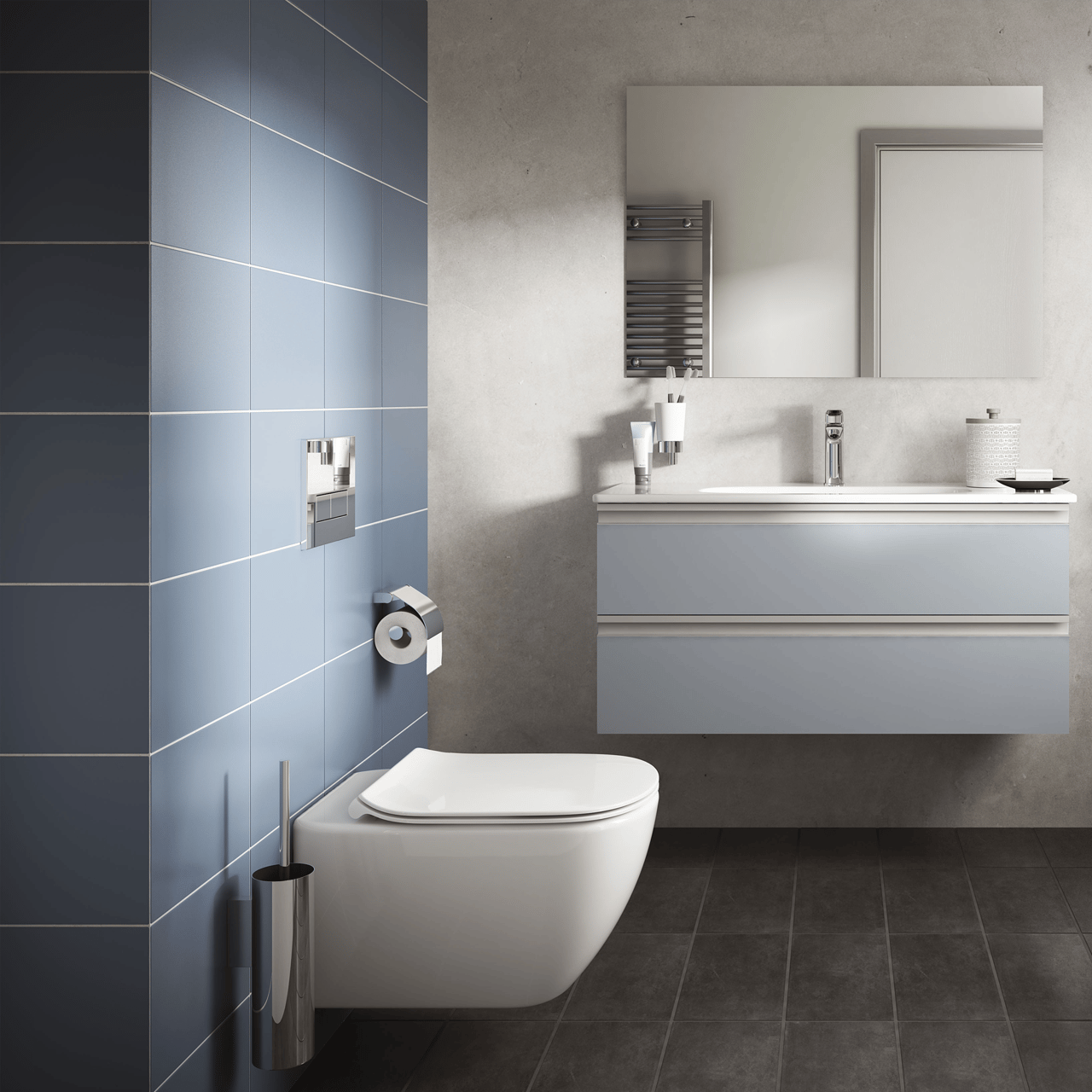 Ideal Standard Tesi hangend toilet Hoogglans Wit randloos