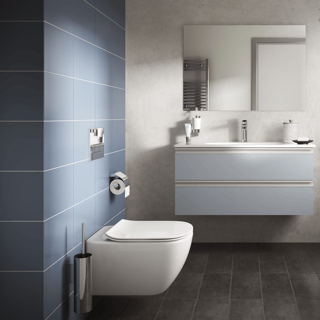 Ideal Standard Tesi wc suspendu Blanc Brillant sans rebord