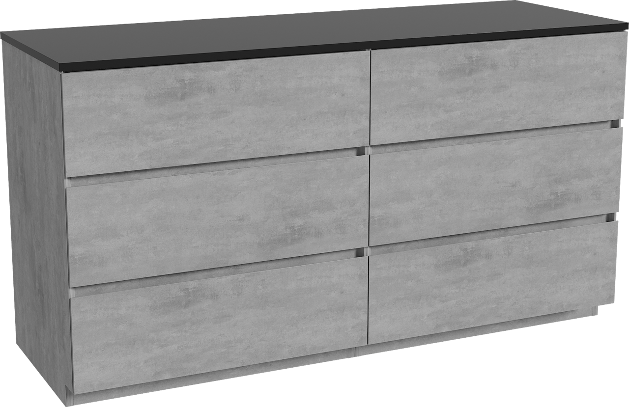 Storke Edge Badmöbel Set mit Panton Waschtischplatte für Aufsatzwaschbecken