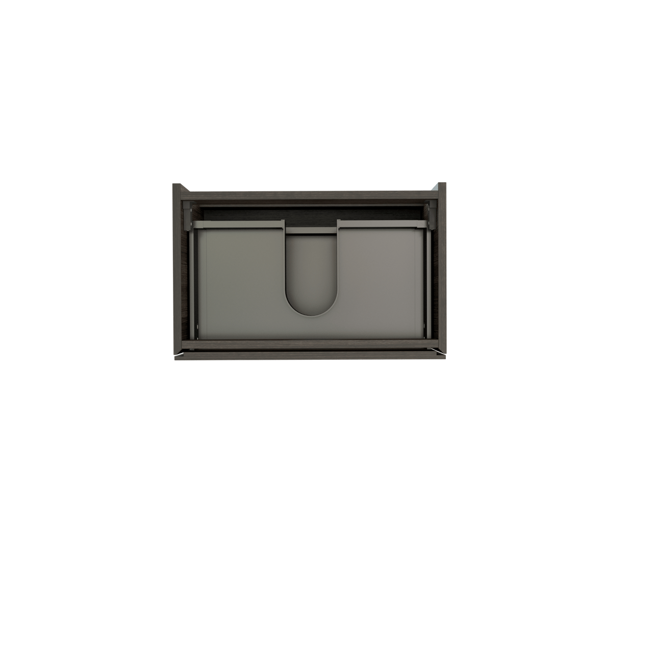 Storke Edge meuble sous-lavabo suspendu 60 x 40 cm chêne foncé 2 tiroirs