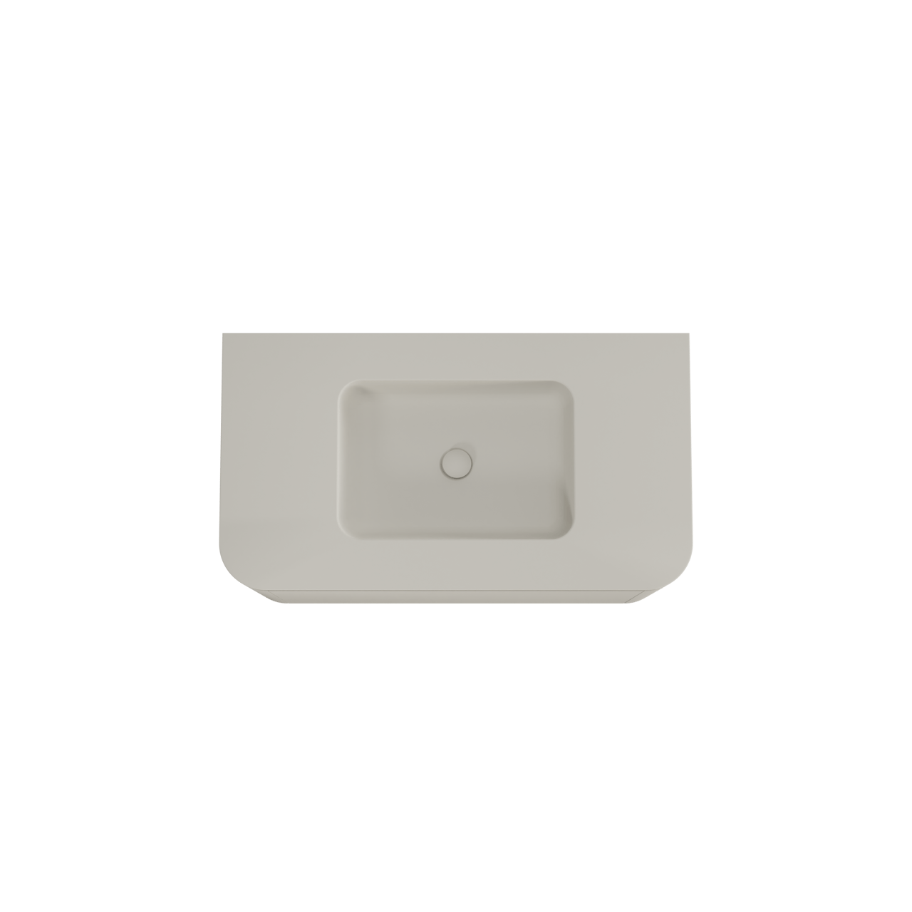 Balmani Moon hängendes Möbelstück Set: 100 x 55 cm, Seidengrau, mit Moon Einzelwaschtisch, Top Solid Seidengrau