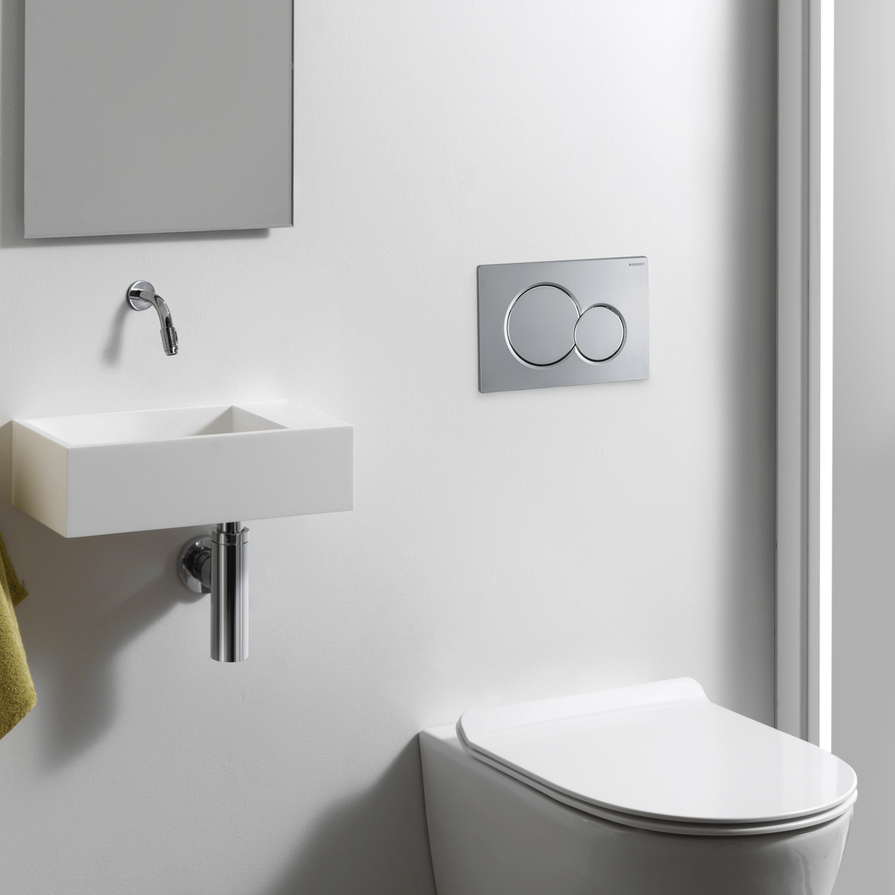 Sigma01 bedieningspaneel Mat Chroom voor UP320 of UP720 inbouwreservoir