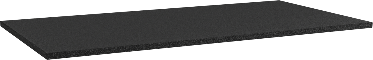 Storke Panton Einzelwaschtischplatte, mattschwarze pulverbeschichtete mdf, 105 x 52 cm