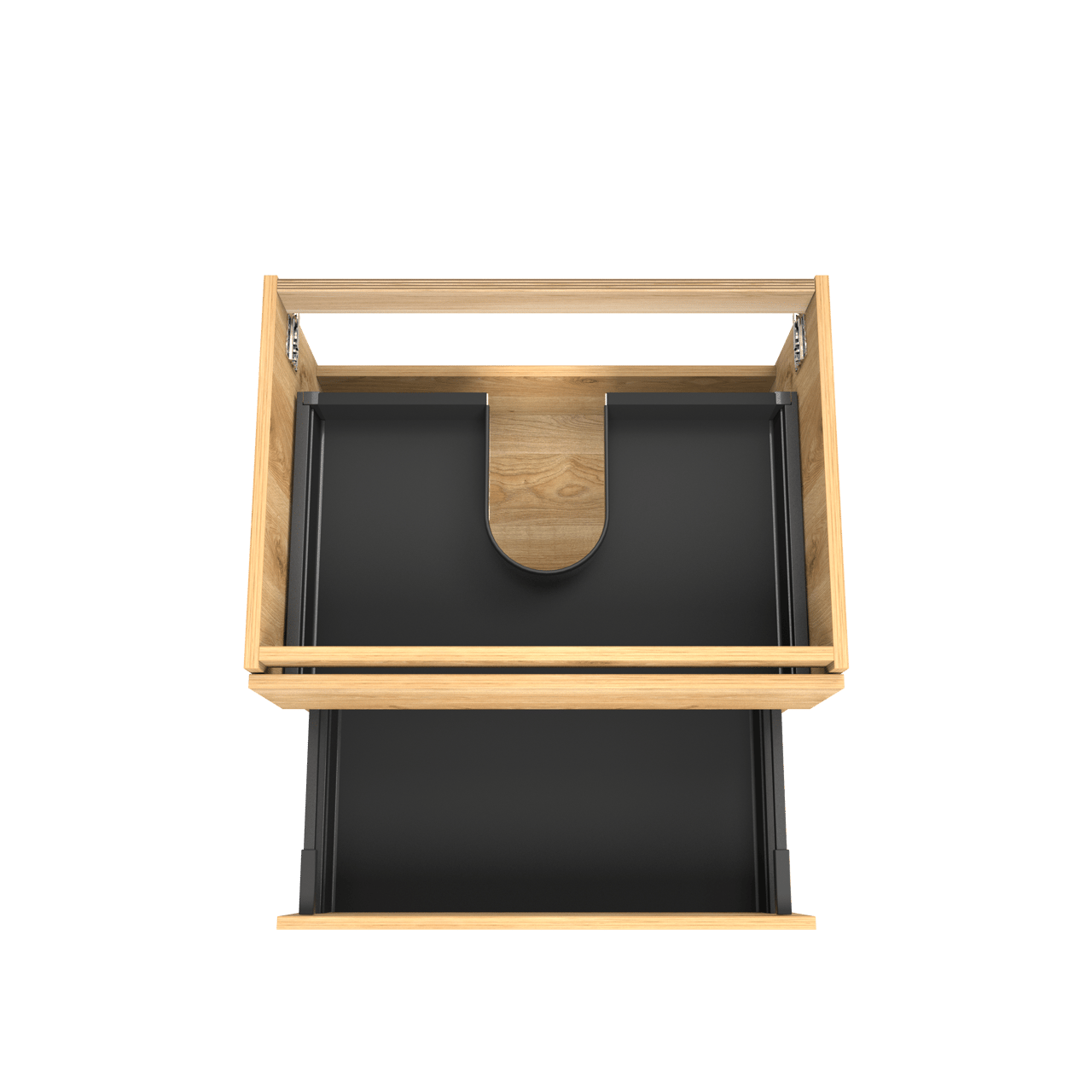 Balmani Lucida zwevende wastafelonderkast 75 x 55 cm ruwe eik 2 lades