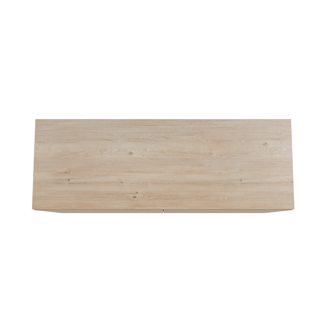 Storke Edge meuble salle de bains à poser 150 x 52 cm chêne brut avec Panton tablette simple ou double en mélaminé chêne brut