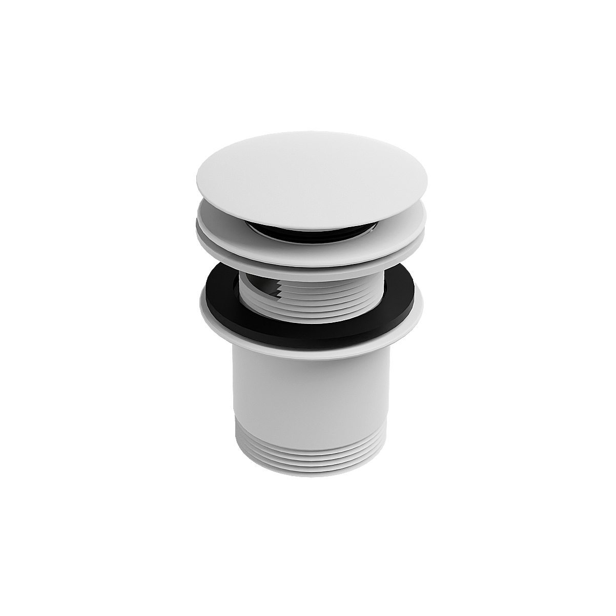 Santeg Unibath crepine bad afsluitbaar mat wit