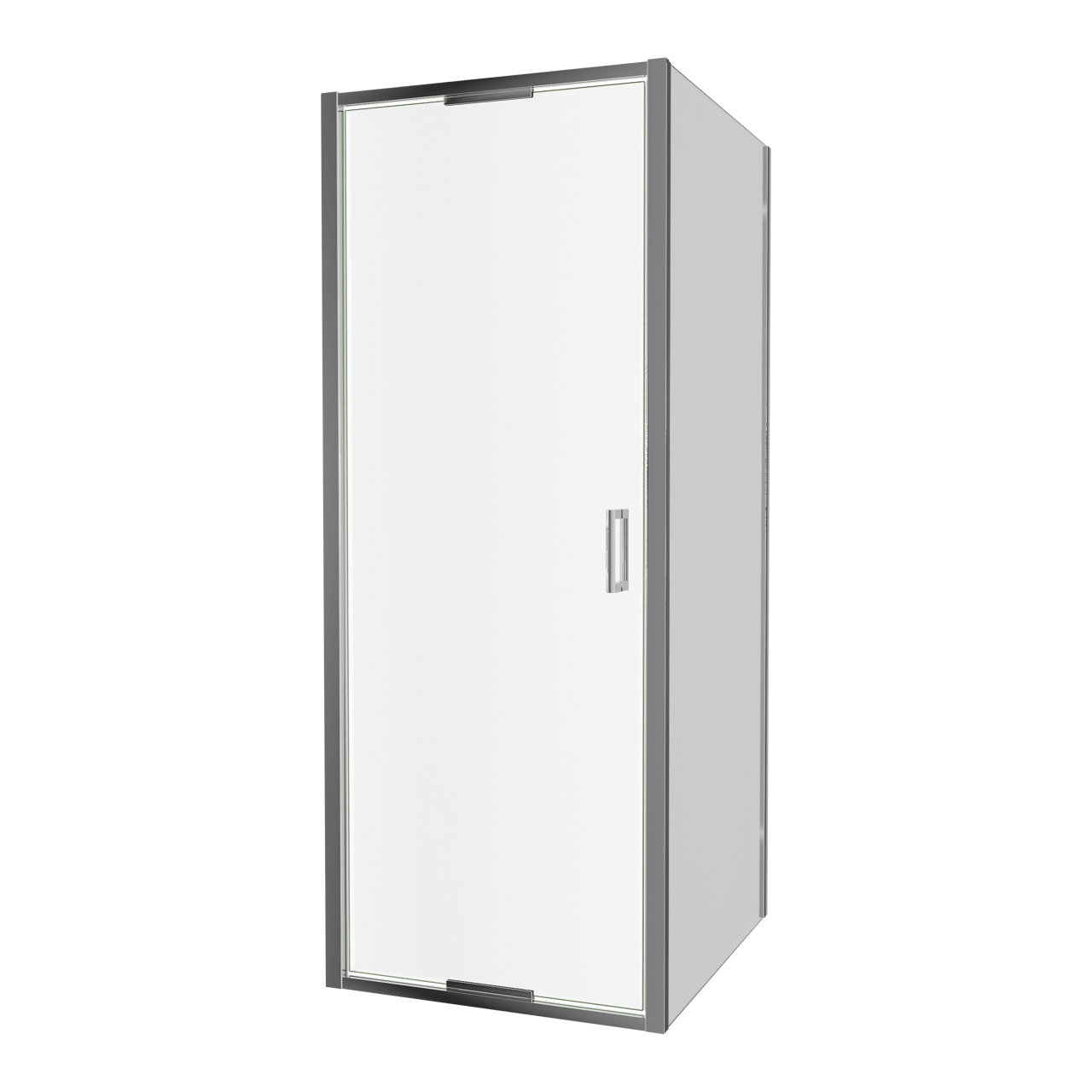 Luca Varess Vidor In douchecabine met draaideur en vaste zijwand 80 x 90 cm helder glas glans chroom profiel