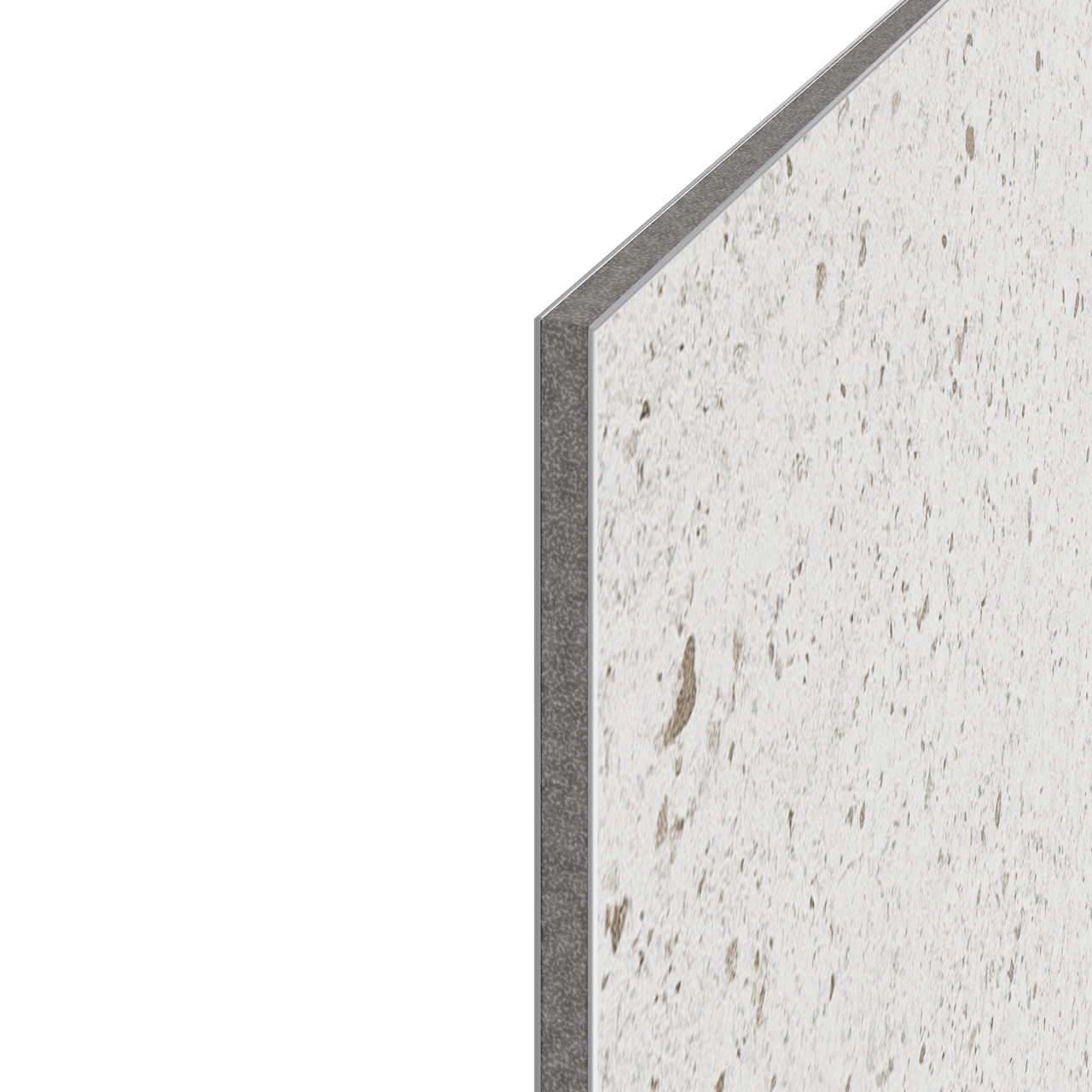 Luca Varess Artdeco Duschrückwand: 120 x 244 cm, Alu-Komposit, Weiße Terrazzo, matt