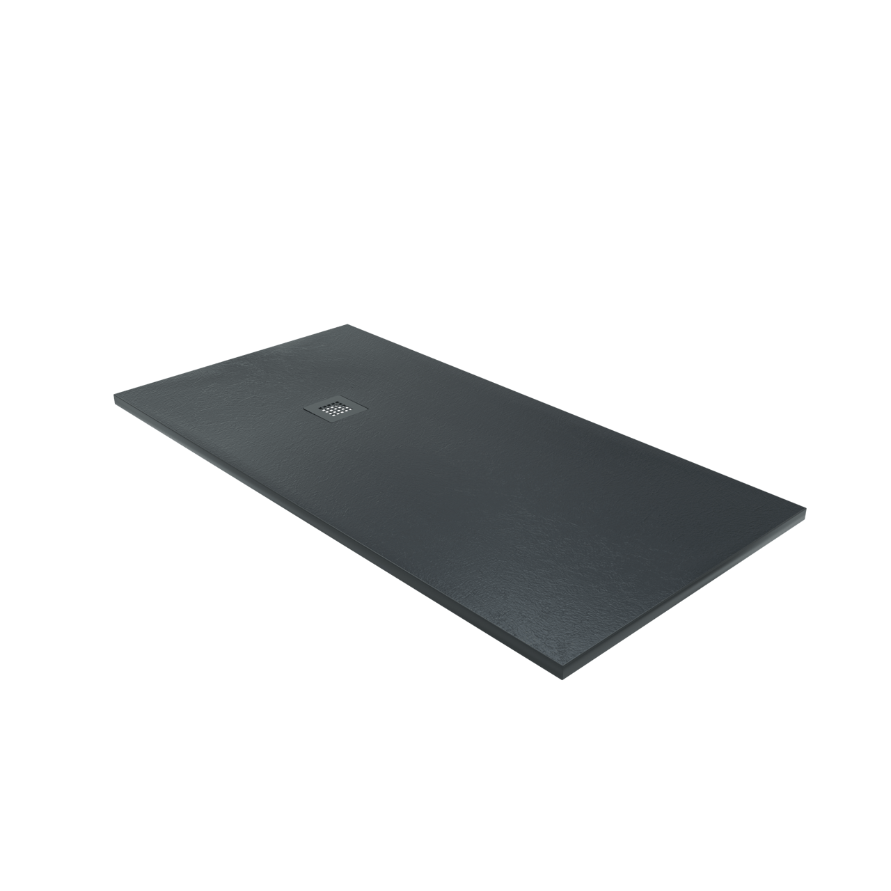 Balmani Vega receveur de douche 160 x 80 cm marbre composite gris graphite texture ardoise