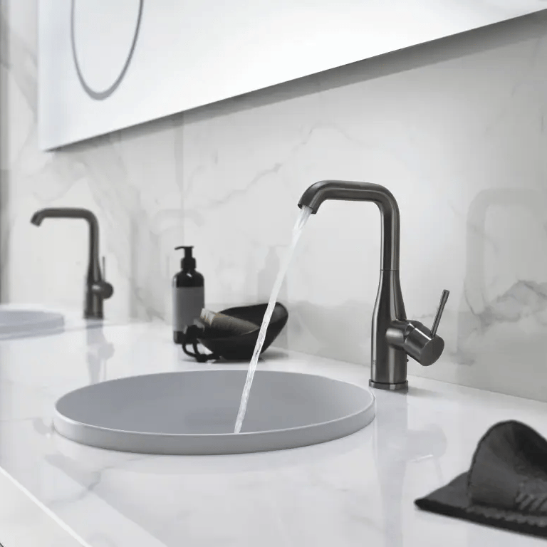 Grohe Essence L-Size wastafelkraan Brushed Hard Graphite