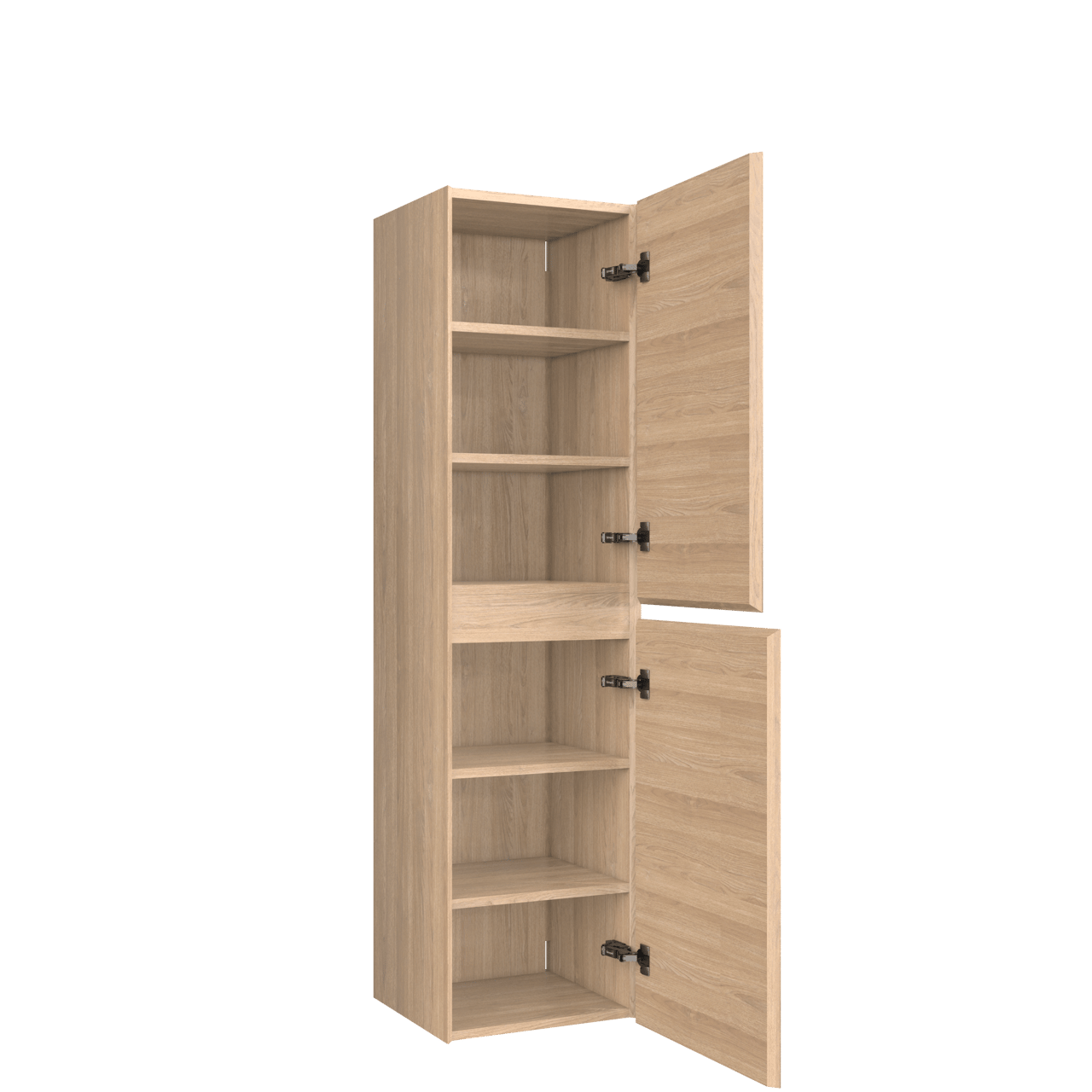 Balmani Mitra zwevend badkamerkast fineer naturel eiken 45 x 35 x 169 cm