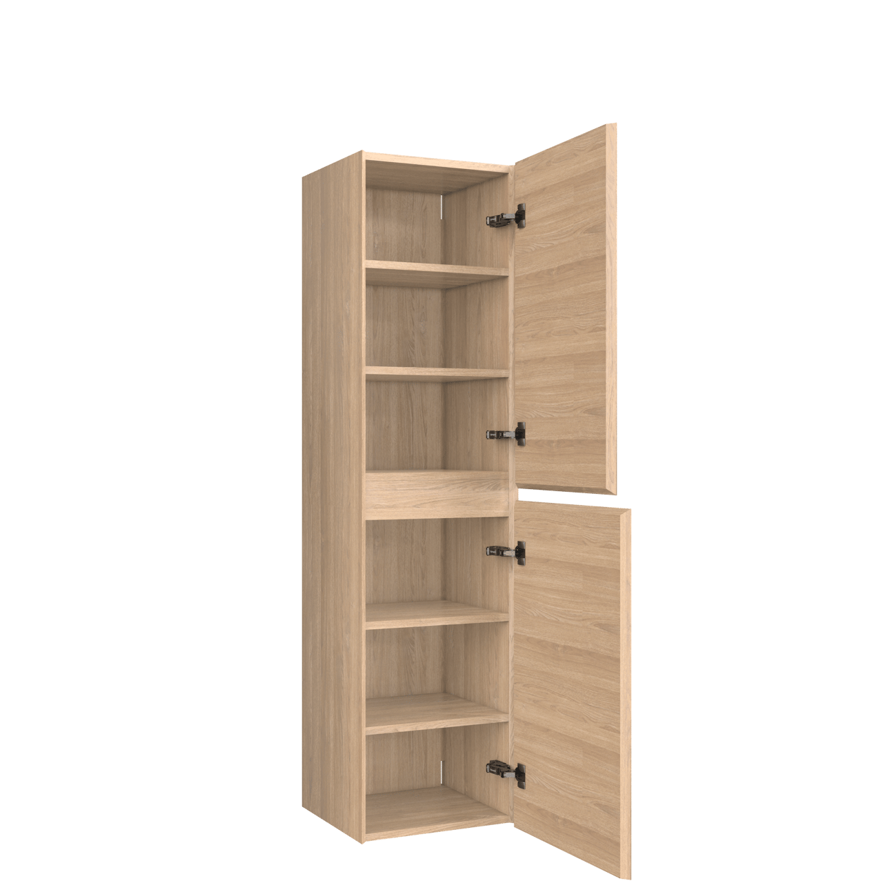 Balmani Mitra Badhochschrank: Hängend, Eiche Natur, Furnierholz, 45 x 35 x 169 cm