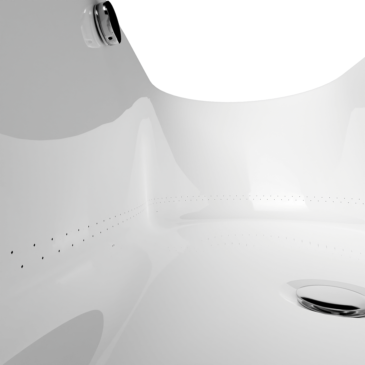 Luca Varess Rosala inbouwbad airmassage 180 x 80 cm acryl Glanzend Wit