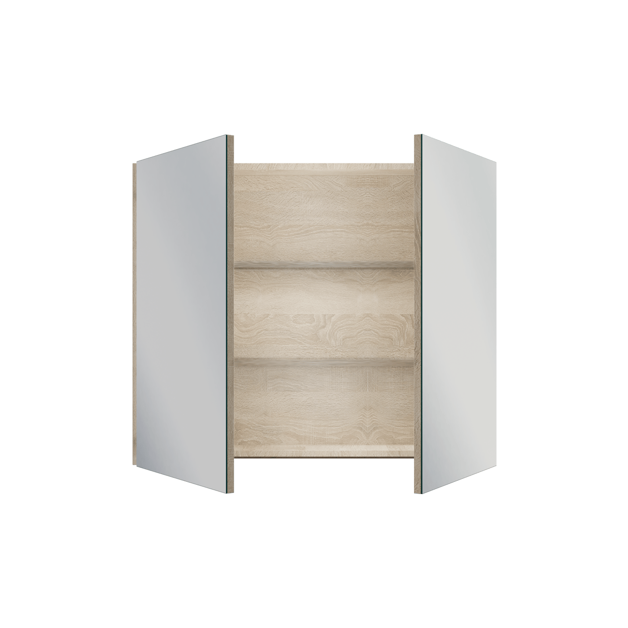 Linie Montro armoire de toilette 90 x 75 cm chêne blanc