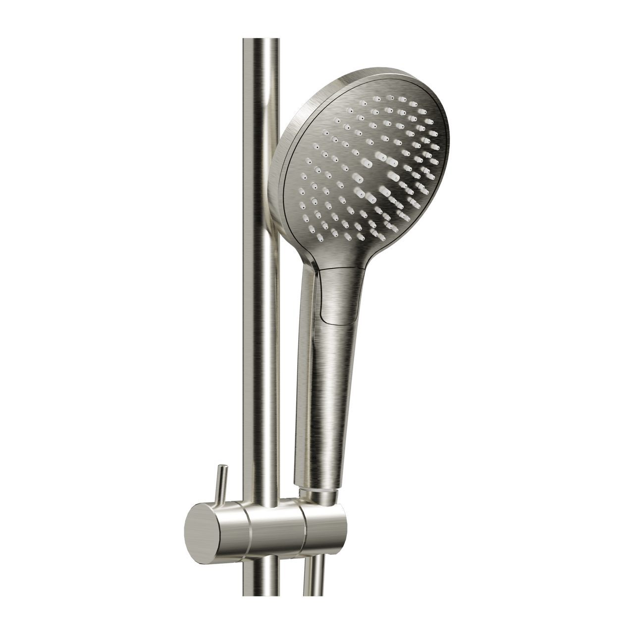 Blaufoss Round douchestang 100 cm met douchekop 12 cm 3 functies Brushed Coolmetal